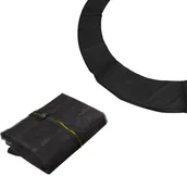 Akcesoria do trampolin - Springos Siatka do trampoliny zewnętrzna z osłoną na sprężyny 244 cm 8 FT 6 słupków czarna TSN-8FT 244 CM+244 CM BLACK - miniaturka - grafika 1