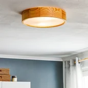 Lampy sufitowe - Euluna Lampa sufitowa Kerio,  37 cm, sosna naturalna - miniaturka - grafika 1