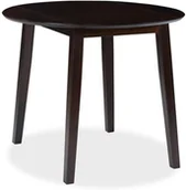 Stoły - vidaXL Stół jadalniany ze składanym blatem, okrągły, MDF, brąz - miniaturka - grafika 1