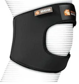 Unihokej - Shock Doctor Podpórki shockdoctor dorosłych ochraniacze na kolana Bandaż na kolana rzepka Justier Bar ze Pads, czarny, S/M 868-BK-S/M_Black_S/M - miniaturka - grafika 1