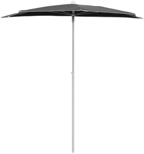 vidaXL Półokrągły parasol ogrodowy na słupku, 180x90 cm, antracytowy vidaXL - Parasole ogrodowe - miniaturka - grafika 4