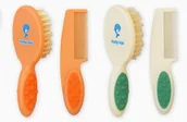 Szczotki do włosów dla dzieci - baby mix SZCZOTKA DO WŁOSÓW-NATURALNE WŁOSIE+ GRZEBYCZEK 0+ H019-N - miniaturka - grafika 1