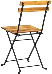 vidaXL Składane krzesła bistro, 4 szt., lite drewno akacjowe! 313161 - Fotele i krzesła ogrodowe - miniaturka - grafika 5