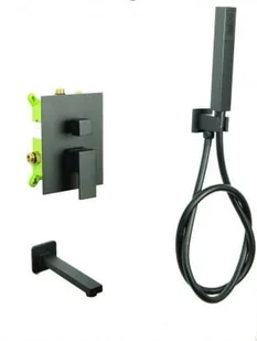 STELLMAN Bateria Wannowa QATRO Podtynkowa z wylewką CZARNA 9011WTb - Baterie wannowe i prysznicowe STELLMAN Bateria Wannowa QATRO Podtynkowa z wylewką CZARNA 9011WTb - Baterie wannowe i prysznicowe - miniaturka - grafika 1