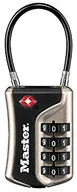 Kłódki - Master Lock 4697eurdnkl kłódka TSA zamek szyfrowy do walizki, srebrny - miniaturka - grafika 1