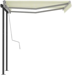 VidaXL Lumarko Automatycznie zwijana markiza ze słupkami, 3,5x2,5 m  3070127 VidaXL - Markizy - miniaturka - grafika 5