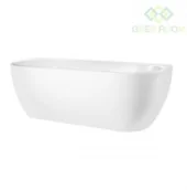 Wanny - Oltens Begna wanna przyścienna 170x75 cm akrylowa owalna biała 12011000 - miniaturka - grafika 1