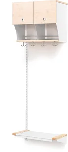 AJ Produkty Wieszak do szatni JEPPE, moduł dodatkowy, 900x1800 mm, brzoza, biały - Wieszaki i stojaki AJ Produkty Wieszak do szatni JEPPE, moduł dodatkowy, 900x1800 mm, brzoza, biały - Wieszaki i stojaki - miniaturka - grafika 2