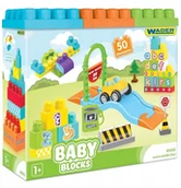 Klocki - Wader Klocki Baby Blocks 50 Szt 41450 - miniaturka - grafika 1
