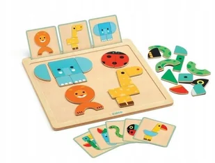 Djeco Drewniana układanka magnetyczna Geo Basic - Układanki dla dzieci Djeco Drewniana układanka magnetyczna Geo Basic - Układanki dla dzieci - miniaturka - grafika 1