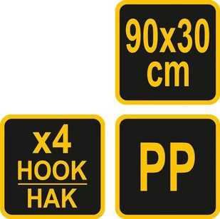 Vorel SIATKA ORGANIZER DO BAGAŻNIKA Z 4 HAKAMI ROZMIAR 90X30cm 82262 - Haki, szakle i karabinki - miniaturka - grafika 5