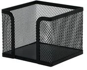 Szkolne artykuły papiernicze - Q-CONNECT Pojemnik na karteczki Office Set metalowy czarny PBS Connect Polska - miniaturka - grafika 1