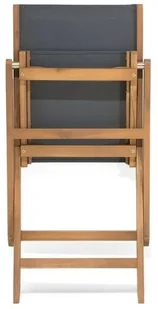 Beliani Zestaw ogrodowy drewniany 8-osobowy textilene ciemnoszary CESANA - Meble ogrodowe - miniaturka - grafika 8