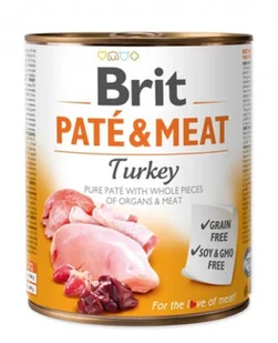 Brit PATE & MEAT TURKEY 800g - Mokra karma dla psów - miniaturka - grafika 2