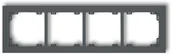 Klawisze i ramki - Karlik Deco grafitowy mat ramka 4-krotna 28DR-4 28DR-4 - miniaturka - grafika 1