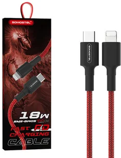 SOMOSTEL KABEL USB TYP-C 3.6A CZERWONY 18W 1M POWER DELIVERY SMS-BW05 PD TYPC-TYPC RED SMS-BW05 SMS-BW05 RED - Kable USB - miniaturka - grafika 2
