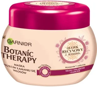 Garnier Botanic Therapy 300 ml Olejek Rycynowy i Migdał maska do włosów osłabionych i łamliwych - Maski do włosów - miniaturka - grafika 2