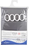 Zasłony prysznicowe - Sepio Sepio Zasłona prysznicowa Star szara 180 cm x 200 cm - miniaturka - grafika 1