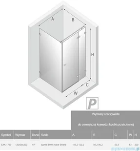 New Trendy Avexa Gold 120x90x200  EXK-1769 - Kabiny prysznicowe - miniaturka - grafika 3