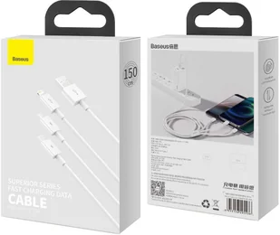 Baseus Kabel 3w1 Usb do micro Lightning Typ C 1.5m - Kable USB - miniaturka - grafika 8