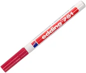 Markery do tablic - Edding Marker olejowy 1.0-2.0mm czerwony okrągły 751 - miniaturka - grafika 1