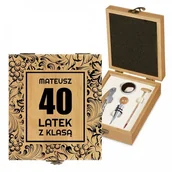 Gadżety dla niej i dla niego - Murrano Personalizowany Zestaw Akcesoriów Do Wina Szykowny ZDW1-011 - miniaturka - grafika 1