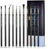 Pędzle do makijażu - Jessup Beauty JESSUP - PRO Eyeliner Brush Set - Zestaw 11 pędzli do eyelinera - T324 Black/Silver - miniaturka - grafika 1