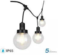 Lampy ogrodowe - V-tac Girlanda Ogrodowa 6xE27 3metry Czarny MAT IP65 VT-720S - miniaturka - grafika 1