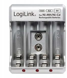 LogiLink pa0168 akumulator-ładowarka do akumulatorów "AA/AAA/9 V Ni-MH/Ni-Cd" Srebrny PA0168 - Ładowarki i akumulatory - miniaturka - grafika 2