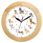 Zegary - Atrix Zegar drewniany solid pieski świat #2 ATW300P2 - miniaturka - grafika 1