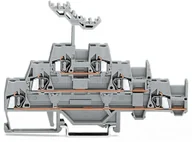 Kostki, złączki, wtyczki - WAGO Terminal przepustowy potrójny WAGO 5 mm Sprężynowe Alokacja L szary 280-550 40 szt 280-550 - miniaturka - grafika 1
