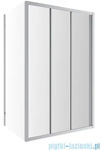 Omnires Bronx 90x90 profil aluminium szkło przezroczyste + ścianka S-20A3-90/10P90 - Kabiny prysznicowe - miniaturka - grafika 2