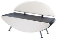 Inne meble biurowe - Beauty System Kanapa do poczekalni Carini BD-6710 biało-czarna BD-6710/144-149 - miniaturka - grafika 1