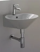 Umywalki - Scarabeo Laufen Kartell Umywalka wisząca 46x28x12 cm z otworem na baterię biała H8153350001111 H1210 - miniaturka - grafika 1