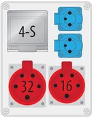 Rozdzielnie elektryczne - Pawbol Rozdzielnica R-BOX 240 2x250V 1x16A/5p 1x32A/5P 4S B.1701 B.1701 - miniaturka - grafika 1