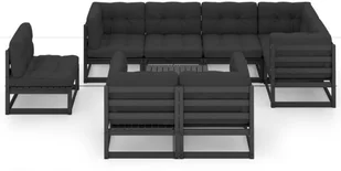 vidaXL 9-cz. zestaw wypoczynkowy do ogrodu, z poduszkami, lita sosna 3076723 - Meble ogrodowe - miniaturka - grafika 2