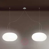 Lampy sufitowe - Casablanca Designerska lampa wisząca AIH 28cm biała błysk - miniaturka - grafika 1