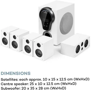 Auna Areal 525 DG, system surround 5.1, 125 W RMS - Głośniki i kolumny - miniaturka - grafika 16