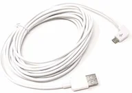 Kable USB - System-S System-S Micro USB wtykiem kątowym 90 ° stopni w lewo gwintowanymi opracowana do USB 2.0 Typ A (męski) kabel do transmisji danych Kabel do ładowania ok. 495 cm w kolorze białym 55099539 - miniaturka - grafika 1