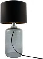 Lampy stojące - Zuma Line Stojąca LAMPKA nocna SAMASUN 5505BKGO szklana LAMPA stołowa abażurowa czarna grafitowa 5505BKGO - miniaturka - grafika 1