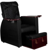Meble kosmetyczne - AZZURRO Fotel spa do pedicure z masażem pleców azzurro 101 czarny - miniaturka - grafika 1