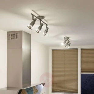 LEDVANCE Niclas reflektor LED, nikiel, 3-pkt. - Lampy sufitowe - miniaturka - grafika 2