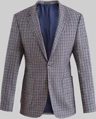 Marynarki męskie - Borgio marynarka jesolo granatowy slim fit - miniaturka - grafika 1