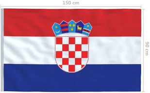 vidaXL vidaXL Flaga Chorwacji, 90 x 150 cm - Flagi i akcesoria - miniaturka - grafika 5