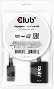 Club 3D Adapter Club3D CAC-2013 (DisplayPort to VGA) 2_406651 - Huby USB - miniaturka - grafika 2