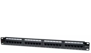 Techly Patch panel 1U UTP 24xR J45 Cat.6, czarny 22892 - Akcesoria do szaf serwerowych - miniaturka - grafika 8