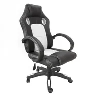 Fotele i krzesła biurowe - Aga Krzesło biurowe Aga Racing Black White - miniaturka - grafika 1