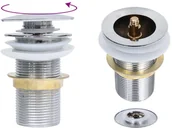 Korki do umywalek - shumee Korek klik klak bez przelewu chromowy 6,4x6,4x9,1 cm - miniaturka - grafika 1