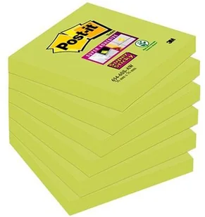 Notes samoprzylepny 76x76 mm 90 kartek 654-6SS-AW zielony 3M POST-IT Super Sticky /3M-70005255867/ - Etykiety samoprzylepne i bloki etykiet - miniaturka - grafika 2