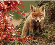 Malowanie po numerach - ZUTY Malowanie po numerach - MAŁY LISEK Wariant: płótno naciągnięte na ramie, Rozmiar: 40x50 cm - miniaturka - grafika 1